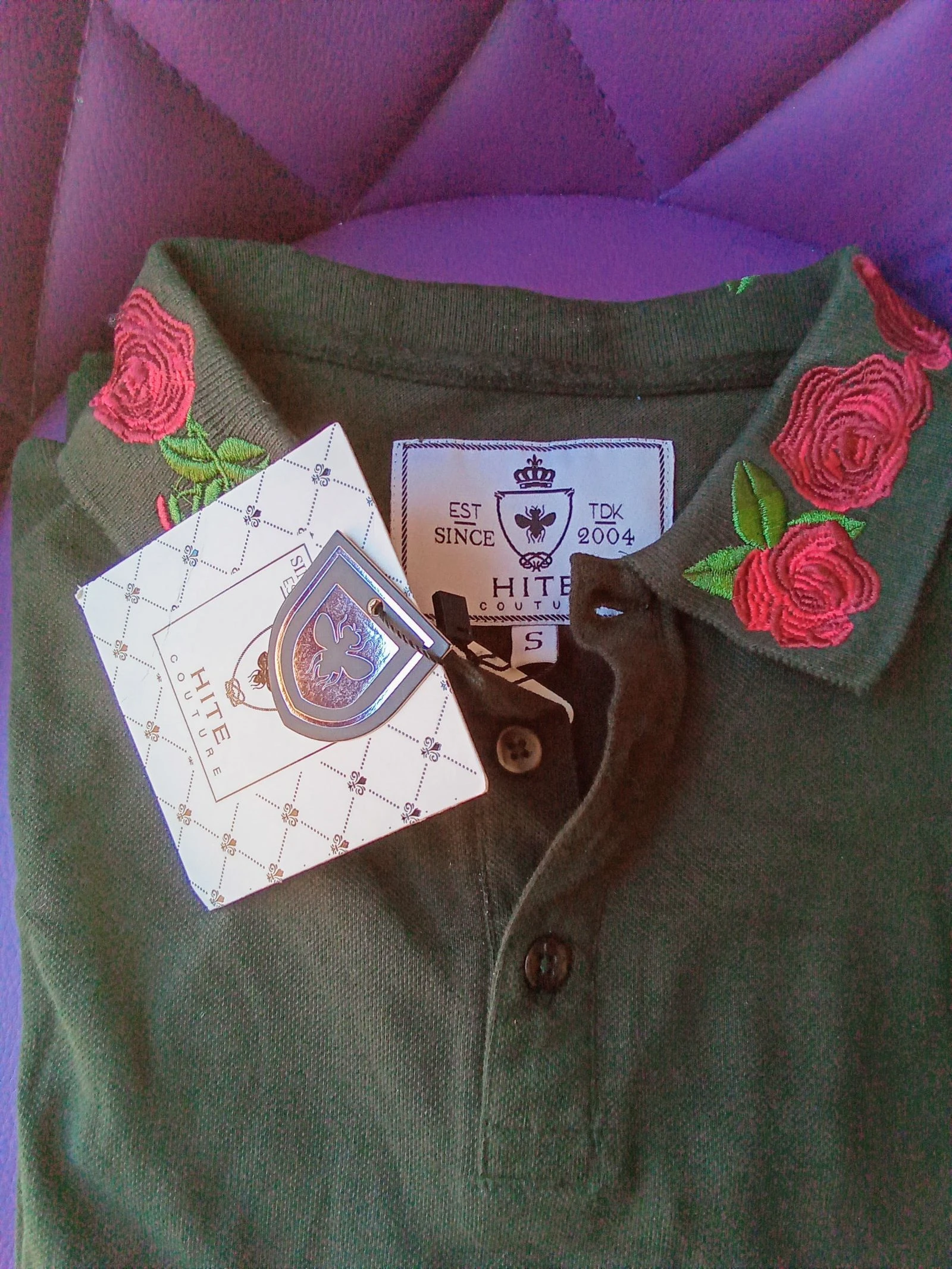 Nieuwe geborduurde herenpolo met labels – photo 15